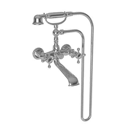 Newport Brass Exposed Tub and Hand Shower Set, 2, Wall, Polished Chrome 1760-4282-26